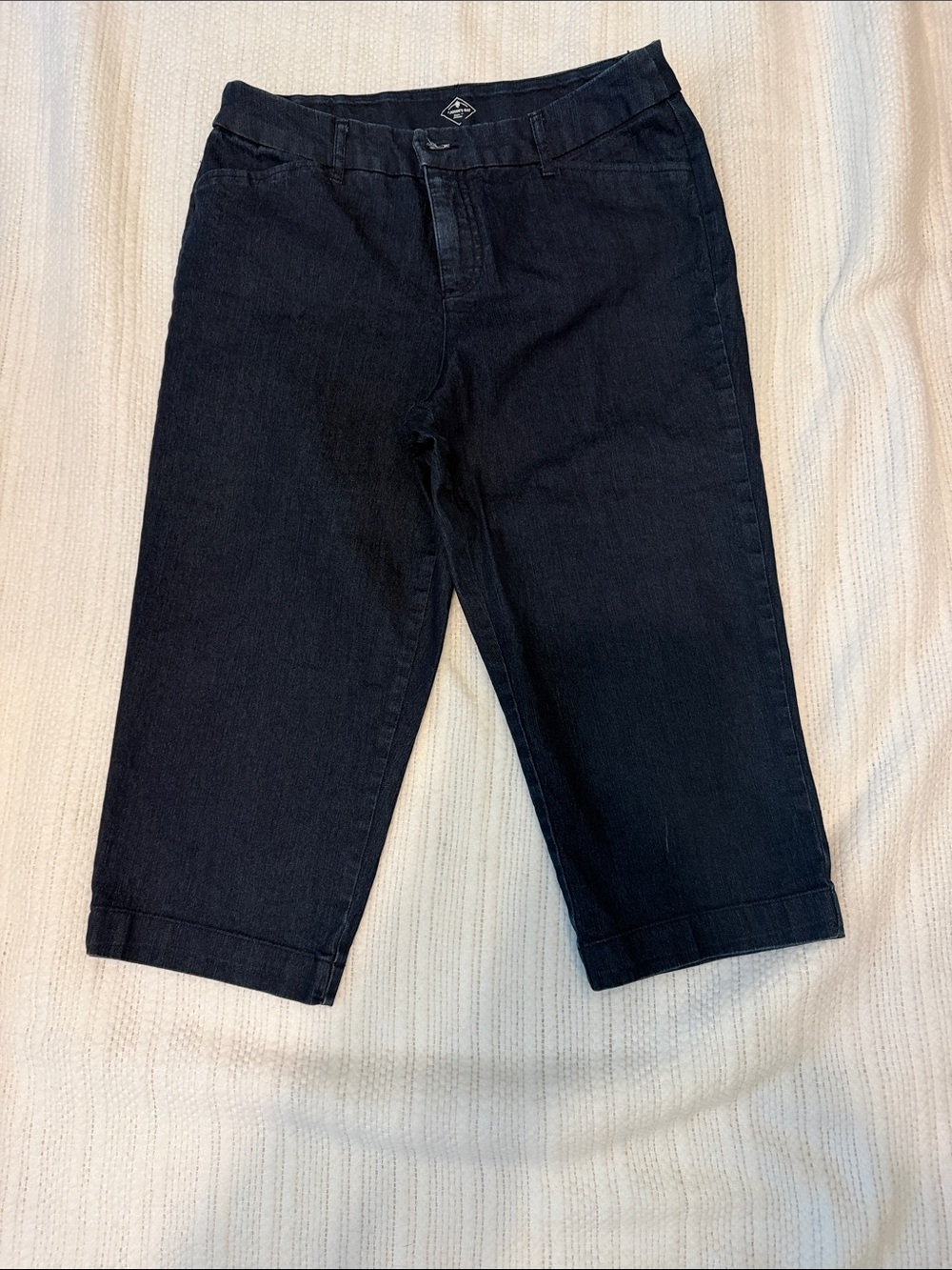 Dark Indigo Cropped Denim Pants